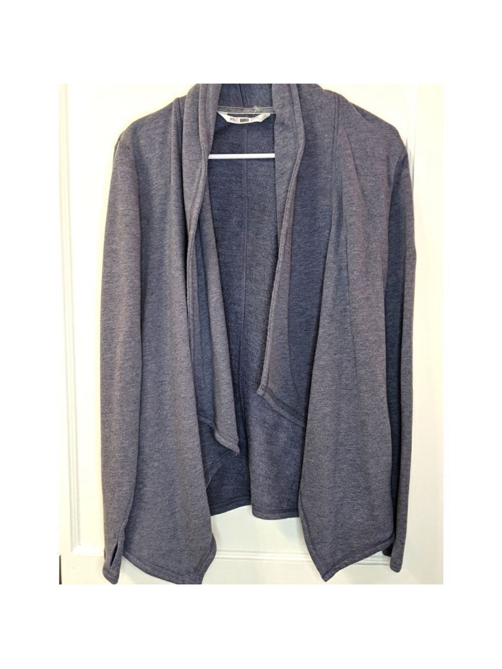 VS sport - Cozy Draped Open-Front Women's Sweater - Gray